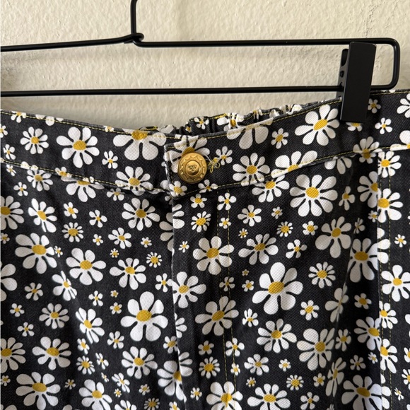 BIG BUD PRESS Womens 3XL Pencil Pants Lazy Daisy Print High Waisted Straight Leg - Picture 3 of 8